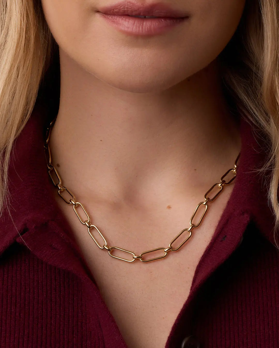 Gorjana Zoey Statement Link Necklace | Gold