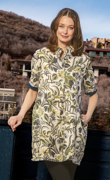 Dizzy Lizzie | Chatham Dress Neutral Tapestry Print