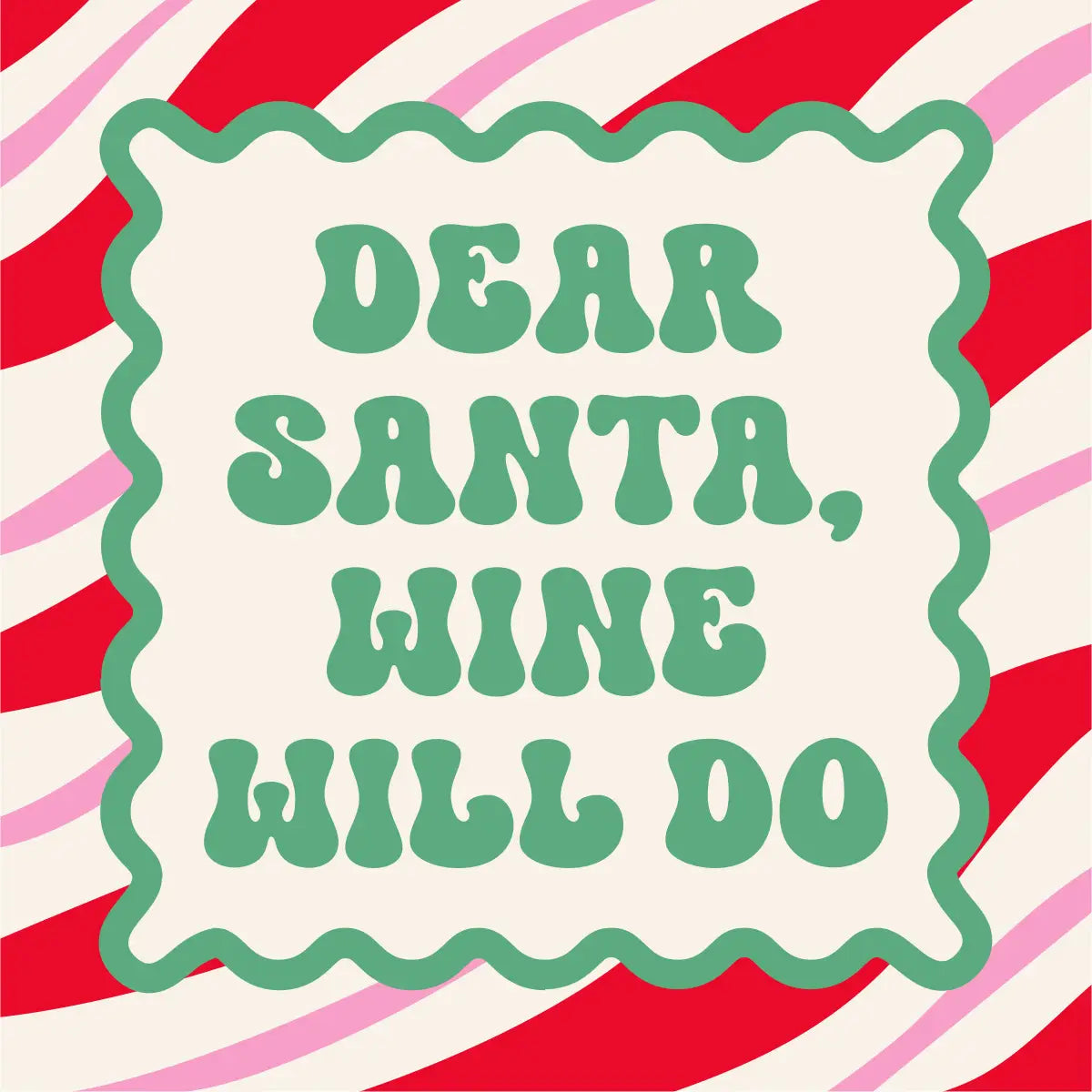 Funny Christmas Cocktail Napkins | Wine Will Do