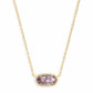 Kendra Scott Elisa Short Pendant Necklace / Gold Purple Amethyst