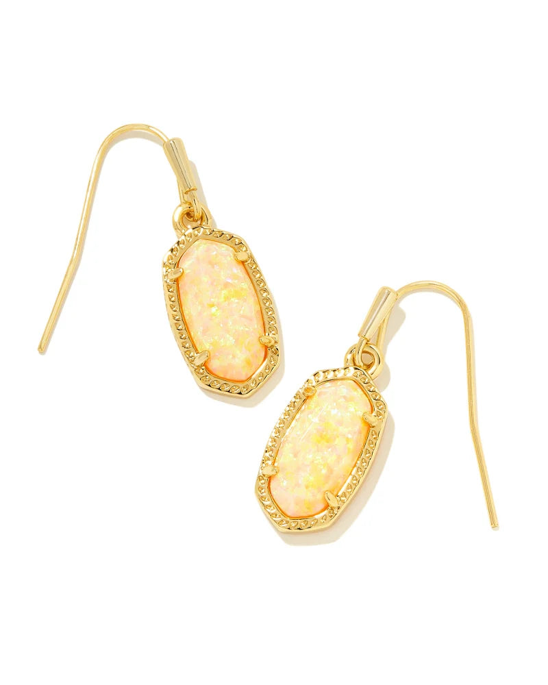 Kendra Scott Lee Drop Earrings / Gold Yellow Kyocera Opal