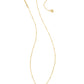 Kendra Scott Lillia Small Short Pendant Necklace / Gold Iridescent Drusy