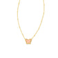 Kendra Scott Lillia Small Short Pendant Necklace / Gold Light Pink Drusy
