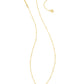 Kendra Scott Lillia Small Short Pendant Necklace / Gold Light Pink Drusy