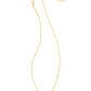 Kendra Scott Elisa Satellite Short Pendant Necklace / Gold Yellow Kyocera Opal