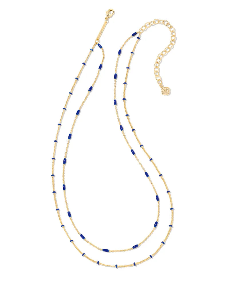 Kendra Scott Dottie Multi Strand Necklace / Gold Cobalt