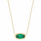 Kendra Scott Elisa Short Pendant Necklace / Gold Emerald Cats Eye