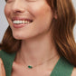 Kendra Scott Elisa Short Pendant Necklace / Gold Emerald Cats Eye