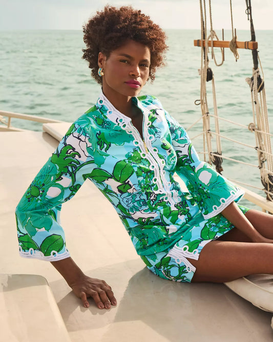 Shealyn 3/4 Sleeve Stretch Cotton Dress