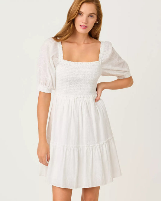 Hadly Short Sleeve Smocked Dress