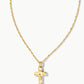 Kendra Scott Cross Pendant Necklace | Gold Metal