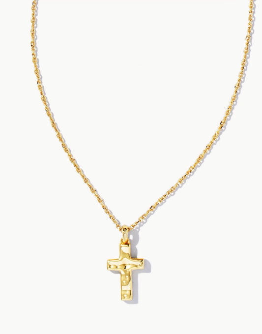 Kendra Scott Cross Pendant Necklace | Gold Metal