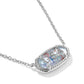Kendra Scott Mini Elisa USA Pendant Silver Necklace /   Red White Blue