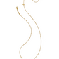 Kendra Scott Mini Elisa Satellite Short Pendant Necklace / Vintage Gold Dark Fuchsia
