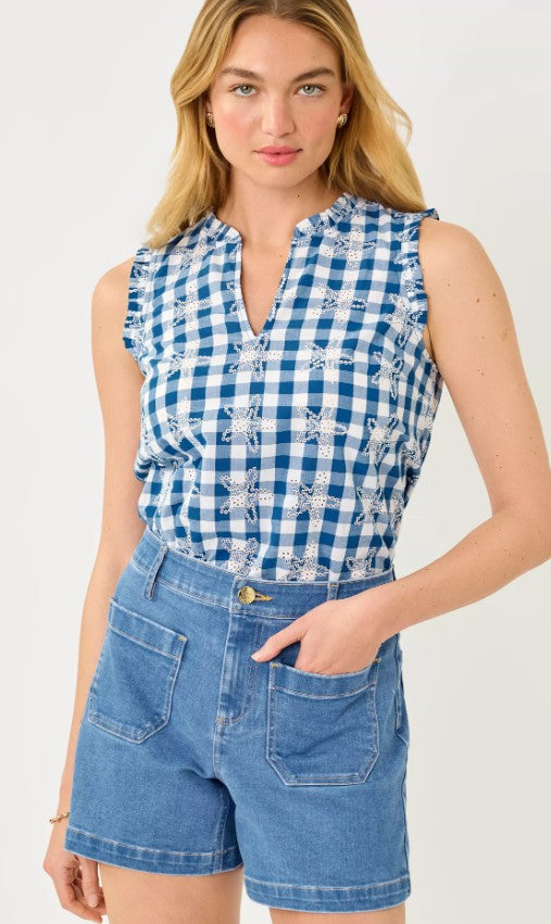 Kavalla Sleeveless Ruffle Top