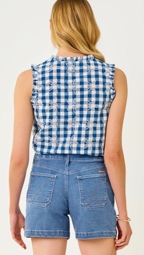 Kavalla Sleeveless Ruffle Top
