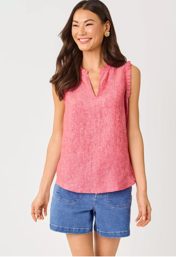 Kavalla Sleeveless Ruffle Top