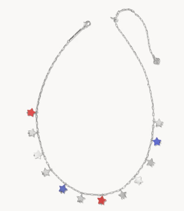 Kendra Scott Camila Silver Strand Necklace / Mini Stars