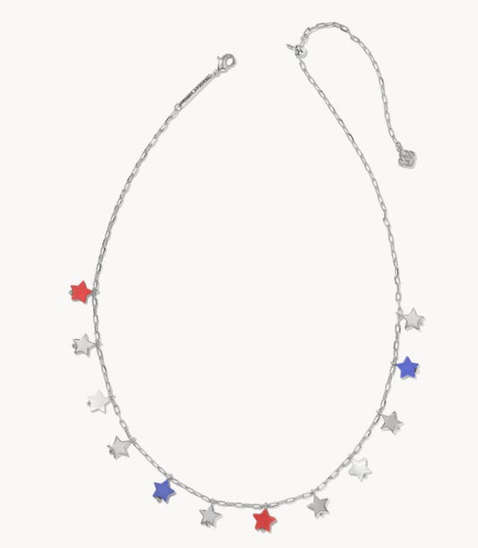 Kendra Scott Camila Silver Strand Necklace / Mini Stars
