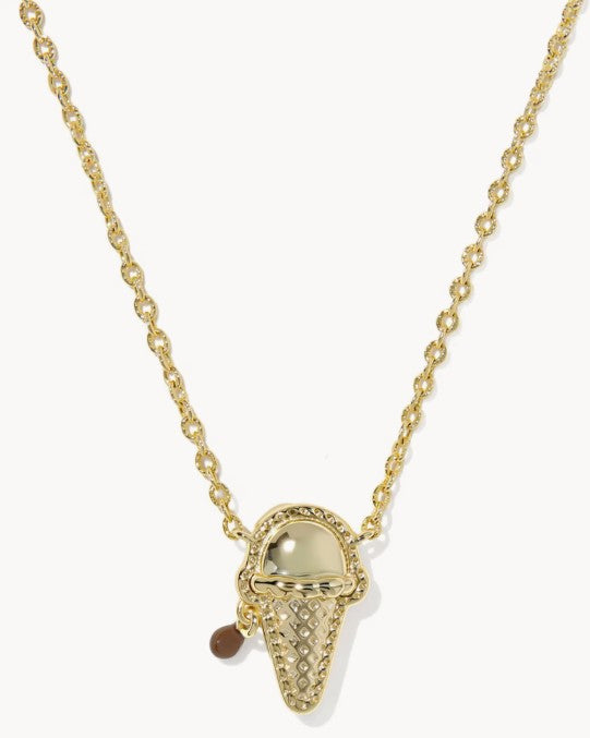 Kendra Scott Ice Cream Gold Short Pendant Necklace /  Ivory Mother-of-Pearl