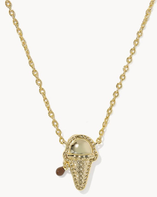 Kendra Scott Ice Cream Gold Short Pendant Necklace /  Ivory Mother-of-Pearl