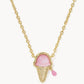 Kendra Scott Ice Cream Gold Short Pendant Necklace /   Pastel Pink Mother-of-Pearl