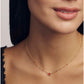 Kendra Scott Mini Cassidy Gold Short Pendant Necklace / Red Illusion