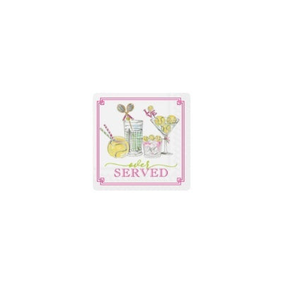 Paper Cocktail Napkin 20 Ct Tennis Drinks Rosanne Beck