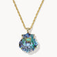 Kendra Scott Lucia Shell Gold Short Pendant Necklacee / Abalone Shell,