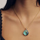 Kendra Scott Lucia Shell Gold Short Pendant Necklacee / Abalone Shell,