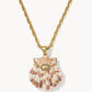 Kendra Scott Lucia Shell Gold Short Pendant Necklacee / Neutral Scallop