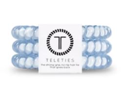 Spiral Hair Coils - Small - Washed Denim Hair Ties