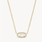 Kendra Scott Elisa Short Pendant Necklace / Gold Ivory Mother of Pearl